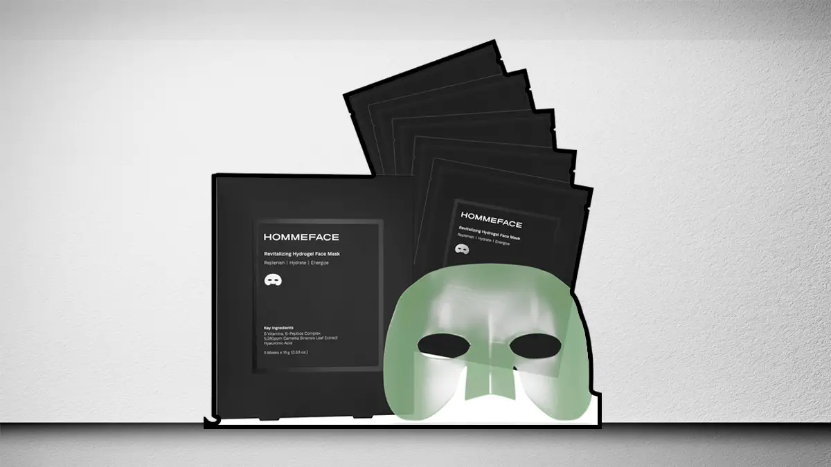 HommeFace Men’s Revitalizing Hydrogel Facial Mask Set