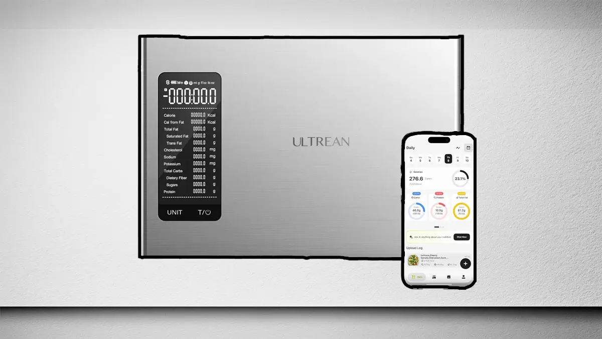 Ultrean Smart Food Kitchen Scale with digital display and nutrition tracking app